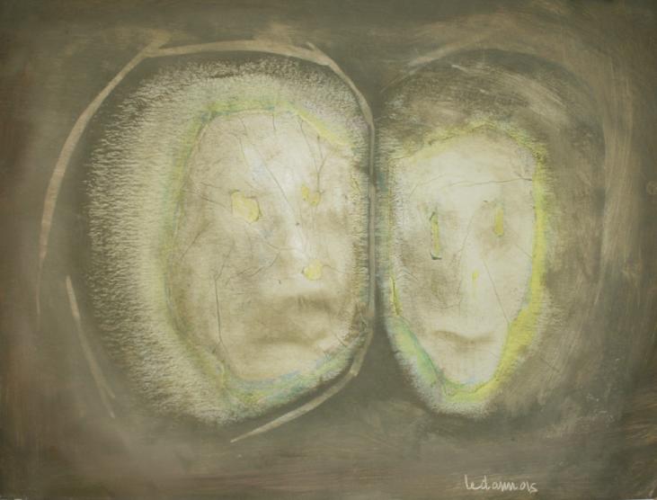Jean Marie LEDANNOIS - Peinture originale - Gouache - Visages 88