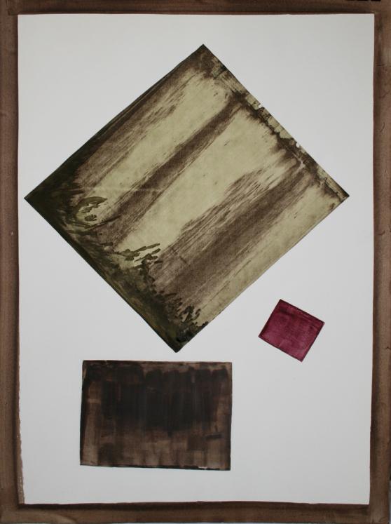 Jean Marie LEDANNOIS - Peinture originale - Gouache - Composition abstraite 123