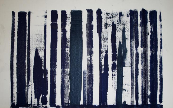 Jean Marie LEDANNOIS - Peinture originale - Gouache - Composition abstraite 94