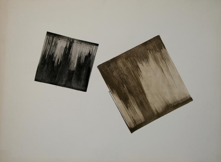 Jean Marie LEDANNOIS - Peinture originale - Gouache - Composition abstraite 98
