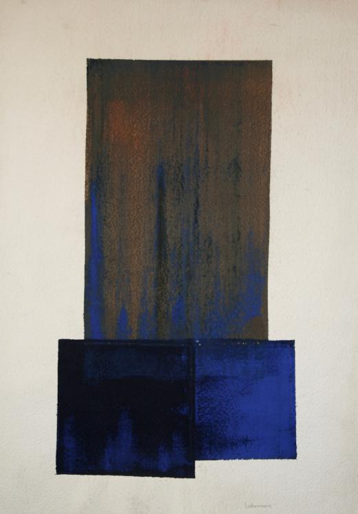 Jean Marie LEDANNOIS - Peinture originale - Gouache - Composition abstraite 134