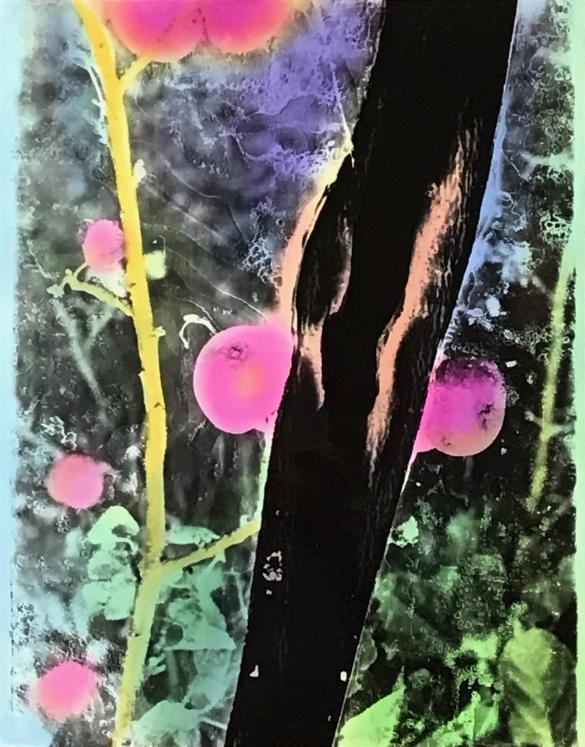 Jean Claude Chastaing - Peinture originale à huile sur photo - L'arbre