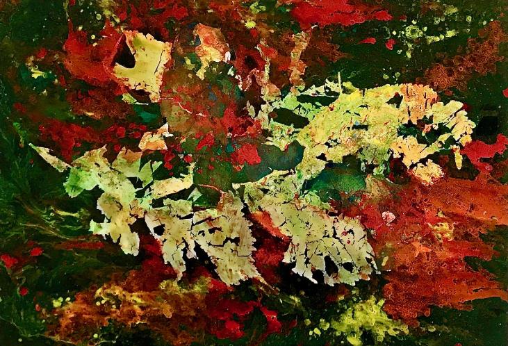 Jean Claude Chastaing - Peinture originale à huile sur photo - Couleurs d'automne