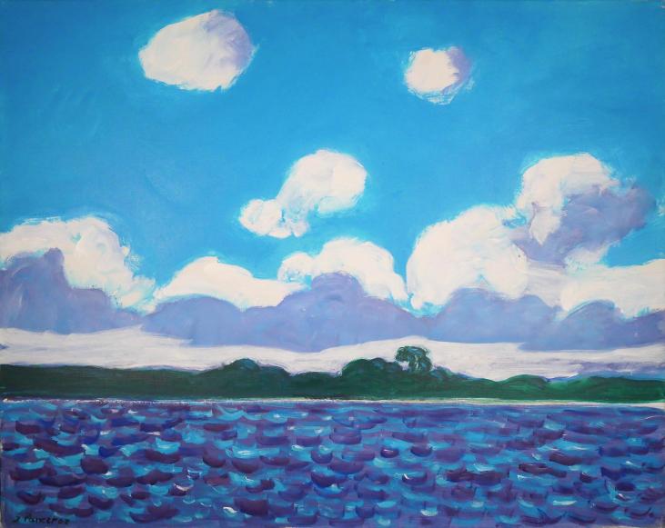 Jacques PONCET - Peinture originale - Acrylique - Effet de nuages