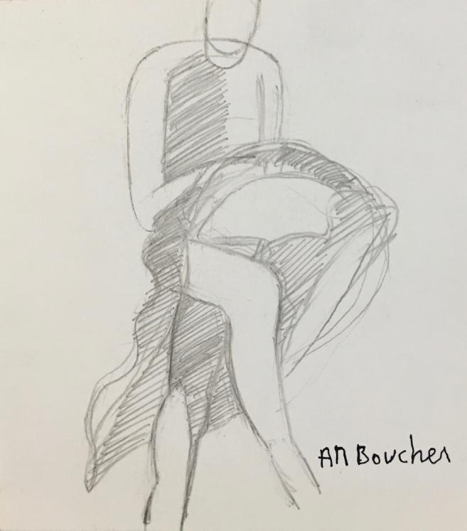 Alain Michel BOUCHER - Dessin original - Crayons - La danseuse