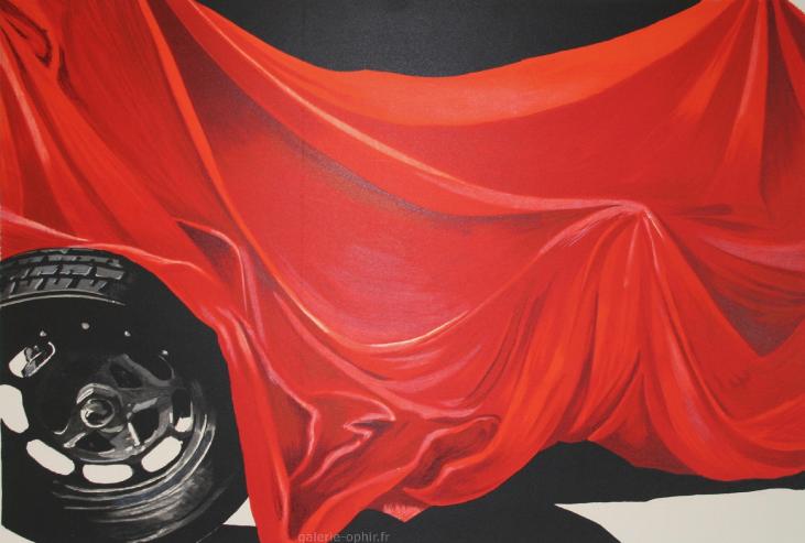 Jerry KOH - Estampe originale - Lithographie - Ferrari Maranello