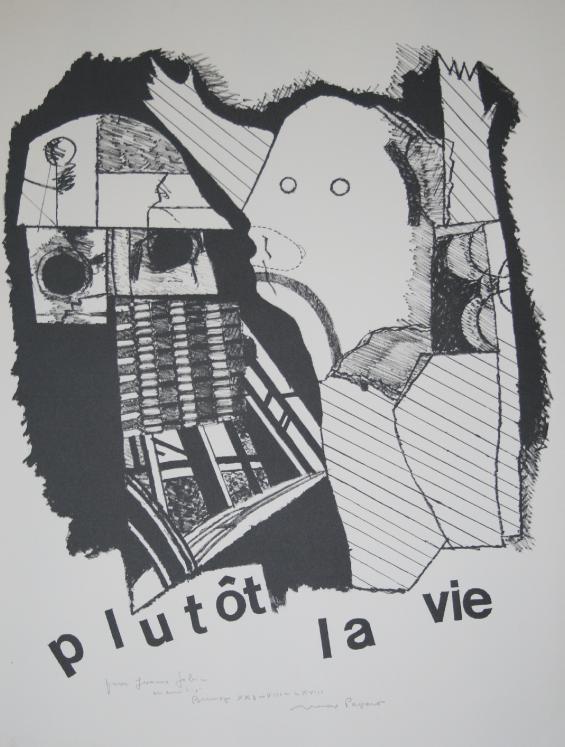 Max PAPART - Estampe originale - Lithographie - Plutôt la vie
