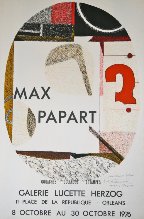 Max PAPART - Estampe originale - Lithographie - Affiche expo