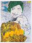 Jean-Claude CHASTAING - Art divers original - Collage, peinture et grattage - Femme et l'enfant
