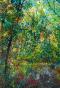 Jean Claude Chastaing - Peinture originale à huile sur photo - Balade en forêt 85
