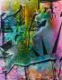 Jean Claude Chastaing - Peinture originale - Huile sur photo - Abstraction