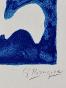 Georges BRAQUE - Estampe originale - Lithographie - Deux oiseaux dans la nuit (Tir à l'Arc) 1