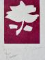 Georges BRAQUE - Estampe originale - Lithographie - Fleur sur fond violet (Tir à l'Arc)