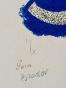 Georges BRAQUE - Estampe originale - Lithographie - Oiseau blanc sur fond bleu (Tir à l'Arc) 2
