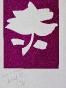 Georges BRAQUE - Estampe originale - Lithographie - Fleur sur fond violet (Tir à l'Arc) 2
