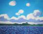 Jacques PONCET - Peinture originale - Acrylique - Effet de nuages