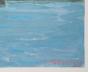 Jacques PONCET - Peinture originale - Gouache - Soleil rose sur le rivage