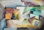 Raymond TRAMEAU - Peinture originale - Aquarelle - Composition abstraite 10