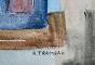 Raymond TRAMEAU - Peinture originale - Aquarelle - Composition abstraite 13